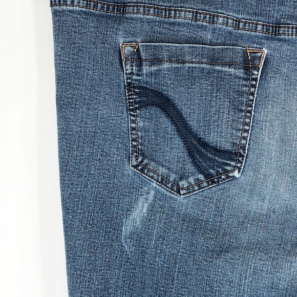 Lane Bryant Plus‎ Size 24 Jeans Boot Cut Flare Pockets Blue Denim Stretch 1385 - Picture 8 of 9
